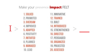 Make your presence impact FELT
> > ___
 