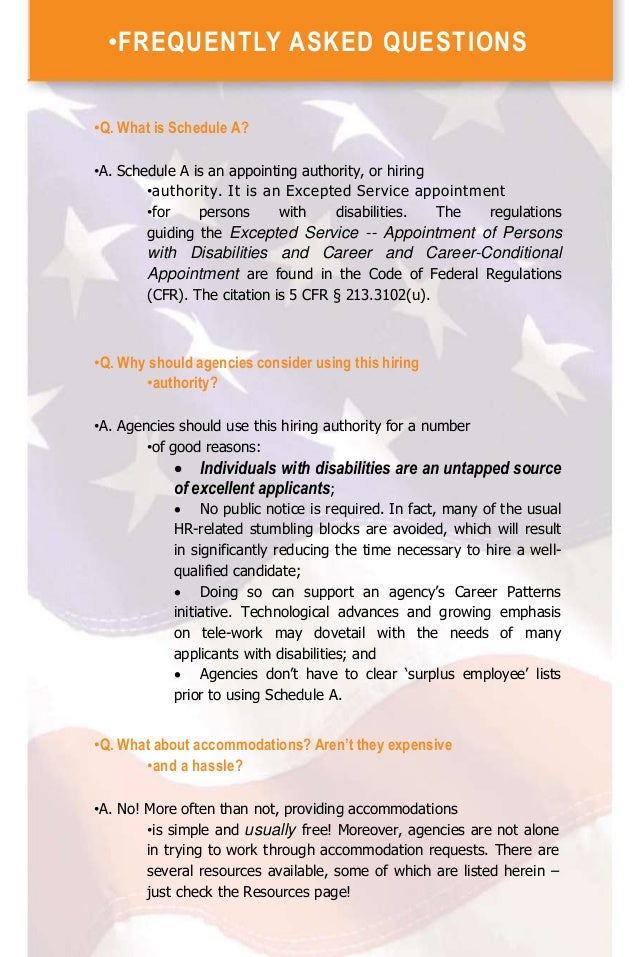 Federal Hiring Reform 5 Cfr Schedule A