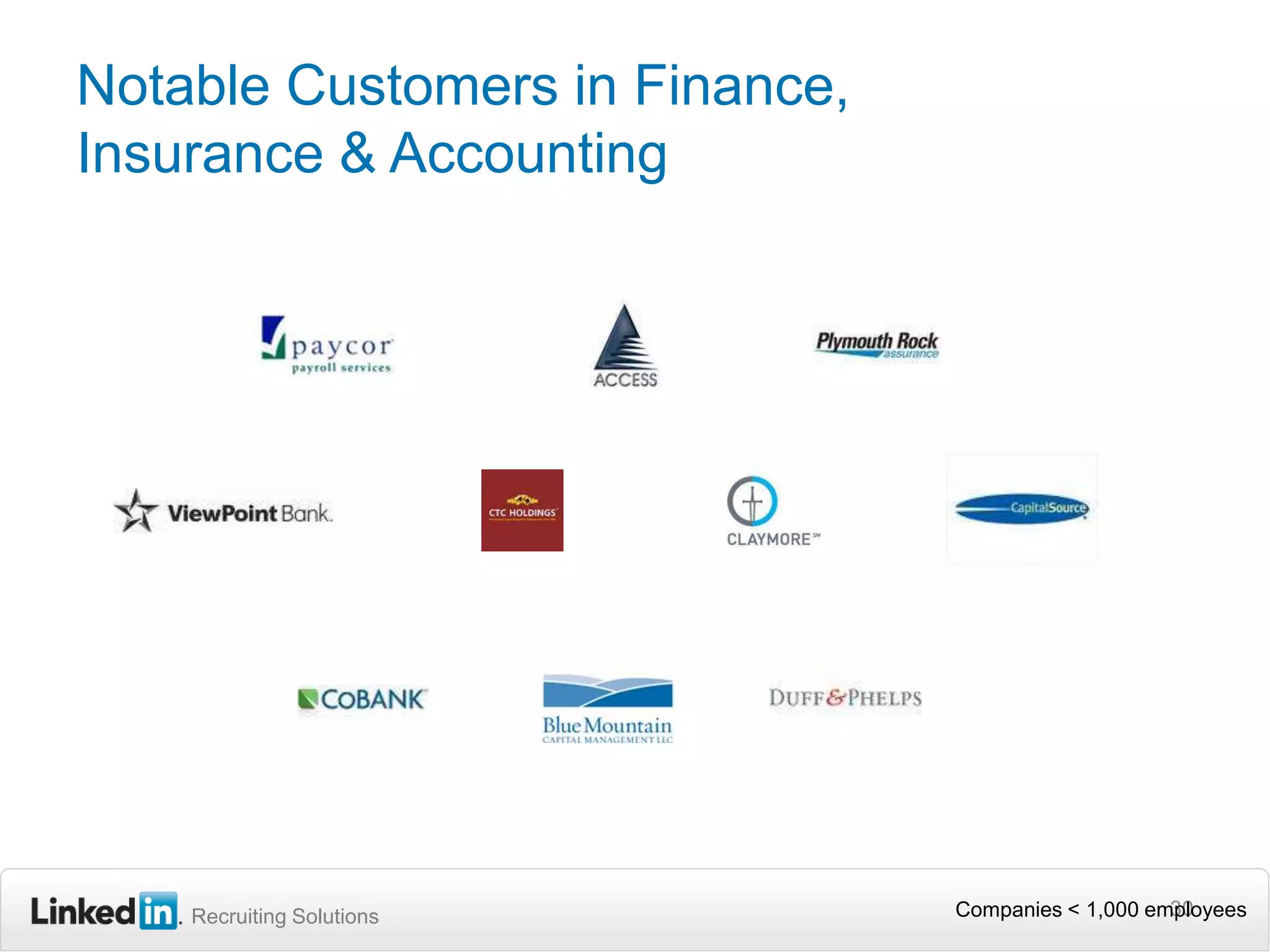 Notable Customers in Tech & Media29Companies < 1,000 employees