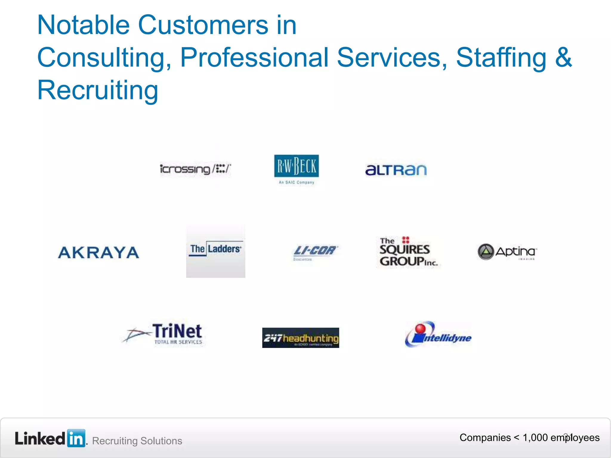 Notable Customers in Finance,Insurance & Accounting30Companies < 1,000 employees