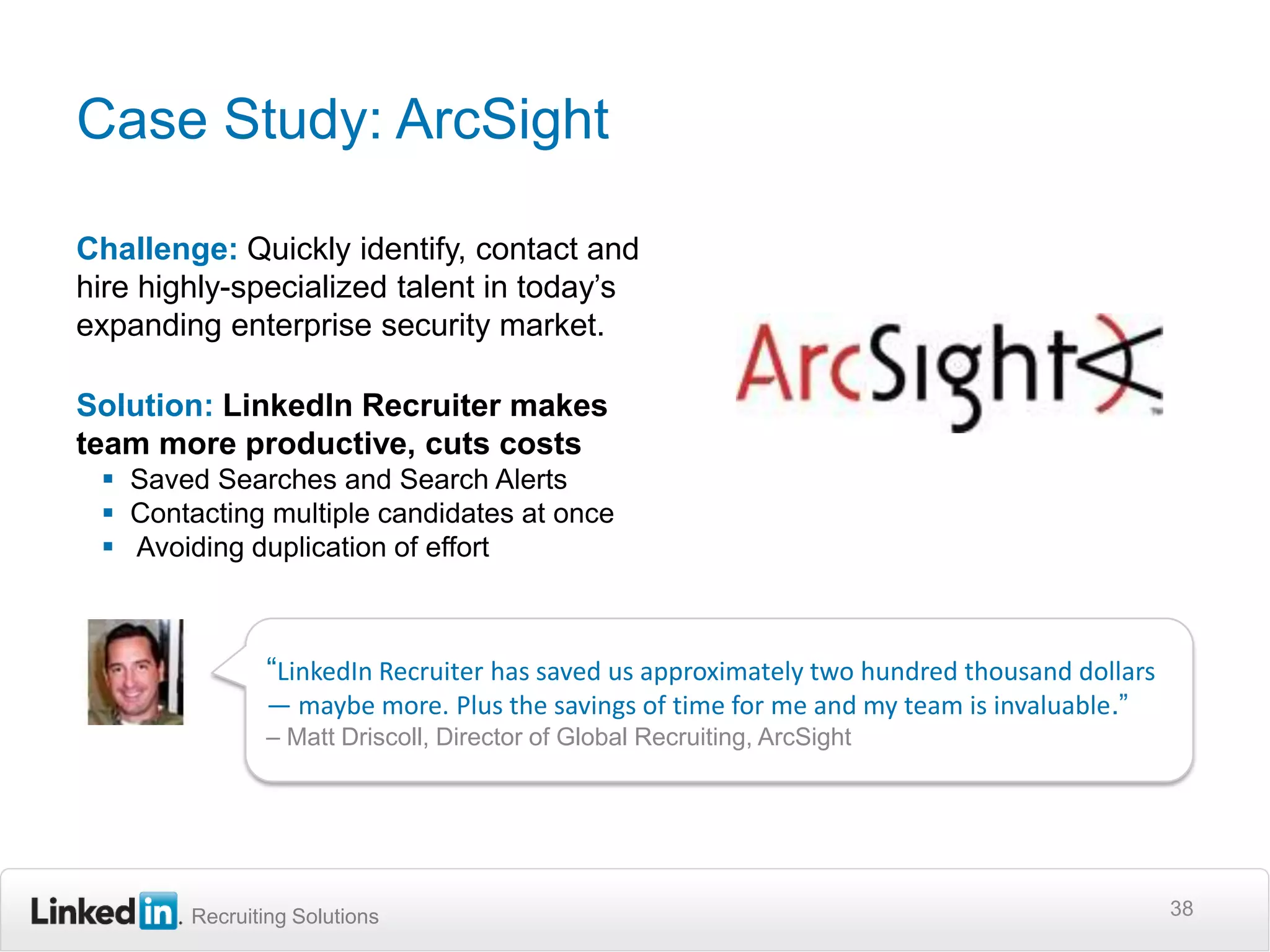 Case Study: Logitech36Challenge:Reach the best talent for vital director and executive rolesSolution: LinkedIn Jobs Network drives posts virally to the right candidates  Reaching higher-quality talent