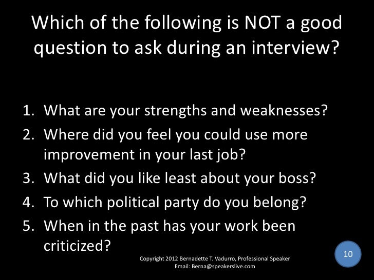 what did you like least about your last job