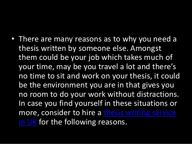 Thesis writer uk