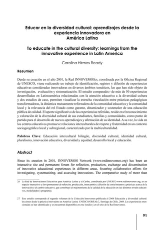 Hirmas r carolina (2009) educar en la diversidad cultural lecciones ...