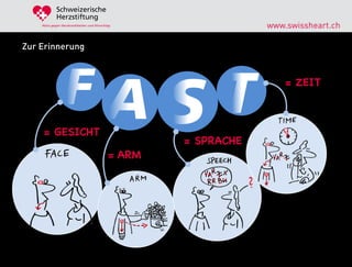 Schweizerische
            Herzstiftung
    Aktiv gegen Herzkrankheiten und Hirnschlag                  www.swissheart.ch

Zur Erinnerung



                                                                    = ZEIT



     = GESICHT
                                                    = SPRACHE
                                            = ARM
 