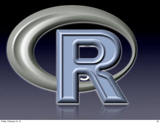 Excel
                          SPSS
Friday, February 10, 12           32
 
