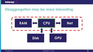 @zehicle
Disaggregation may be more interesting
CPURAM Net
Disk GPU
 