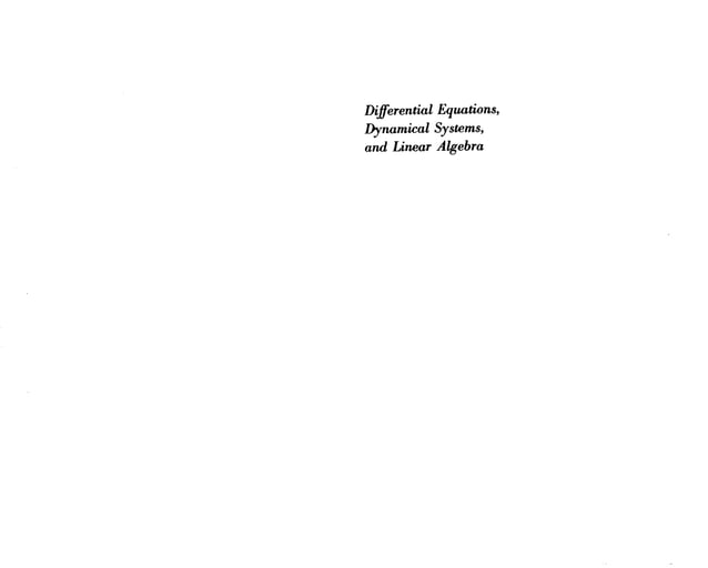Hirsch s.w., smale s. differential equations, dynamical systems and