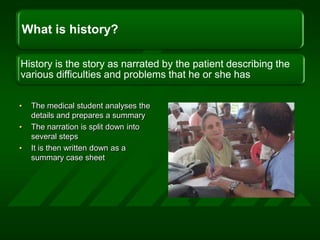 The medical student analyses the details and prepares a summary<br />The narration is split down into several steps<br />I...