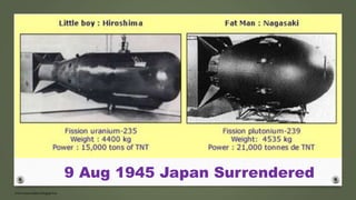 9 Aug 1945 Japan Surrendered
 