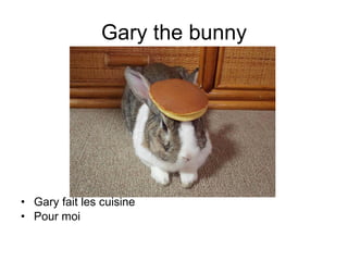 Gary the bunny Gary fait les cuisine Pour moi 