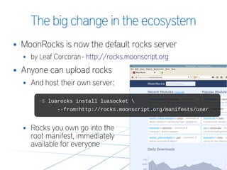 What's New in LuaRocks - Lua Workshop 2014 - Hisham Muhammad | PDF