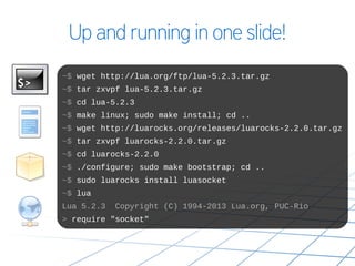 What's New in LuaRocks - Lua Workshop 2014 - Hisham Muhammad | PDF