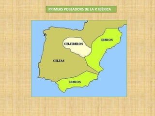 PRIMERS POBLADORS DE LA P. IBÈRICA
 
