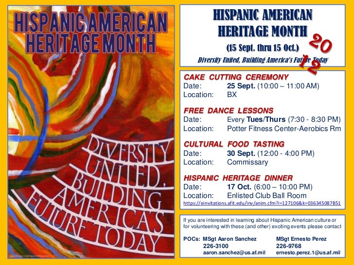 hispanic heritage month flyer