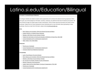 Latino.si.edu/Education/Bilingual
 