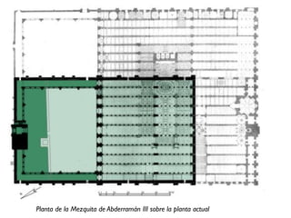 Planta de la Mezquita de Abderramán III sobre la planta actual
 