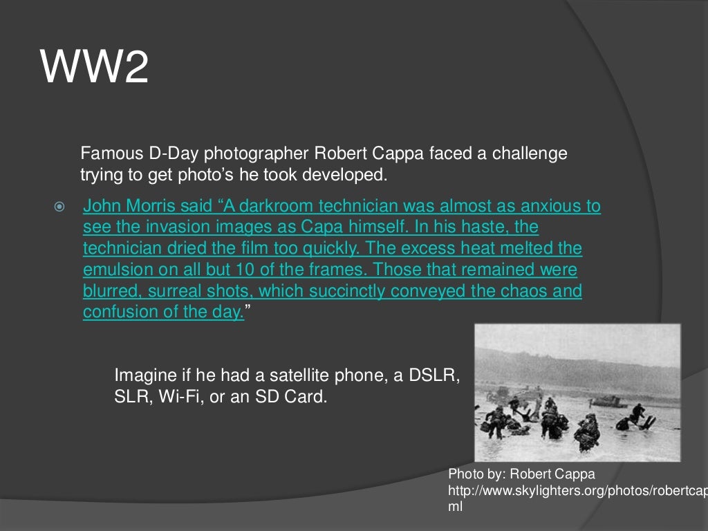 History of Photojournalism Technology Timeline
