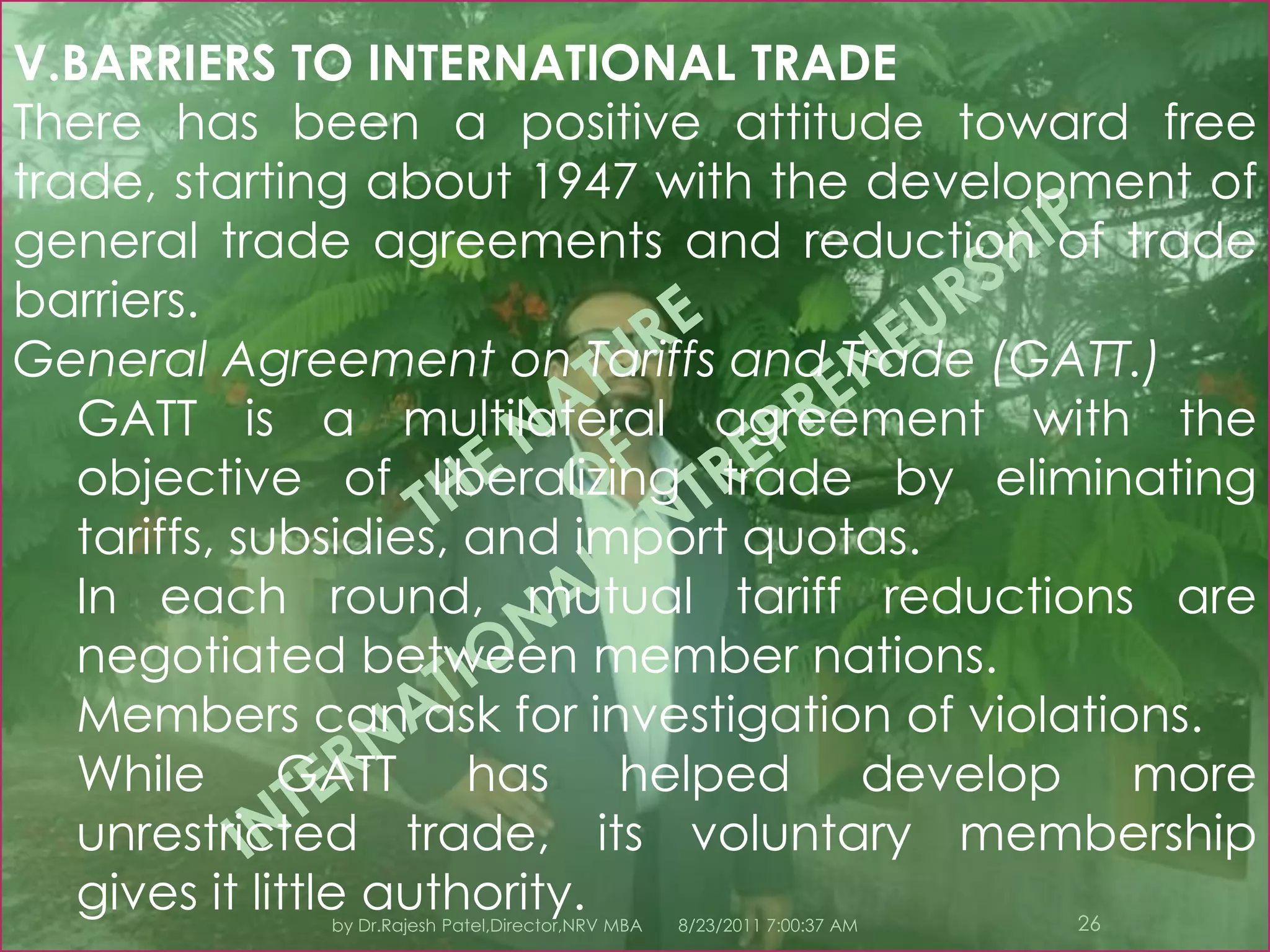 Indirect exporting involves a foreign purchaser in the local market or using an export management firm.