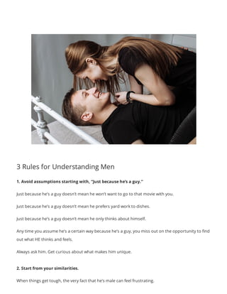 3 Rules for Understanding Men | PDF