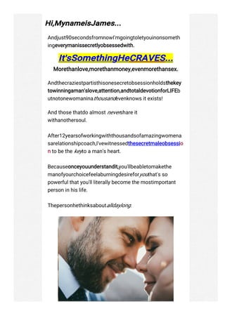Conversion Obsession His Secret Obsession - Insane Conversions and 90%! | PDF