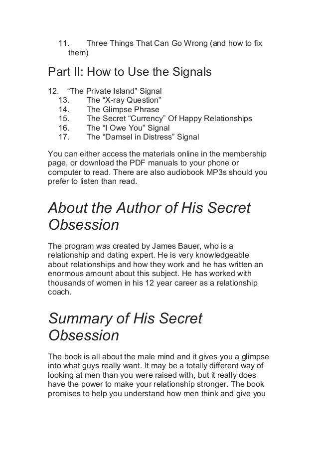his secret obsession pdf download