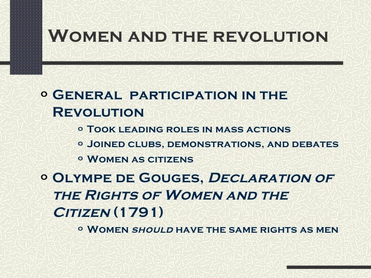 Role Of Women In The French Revolution