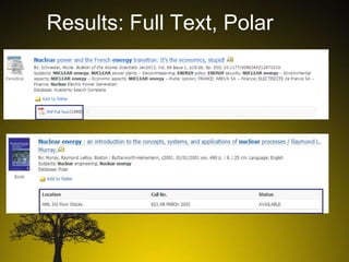 Results: Full Text, Polar

 