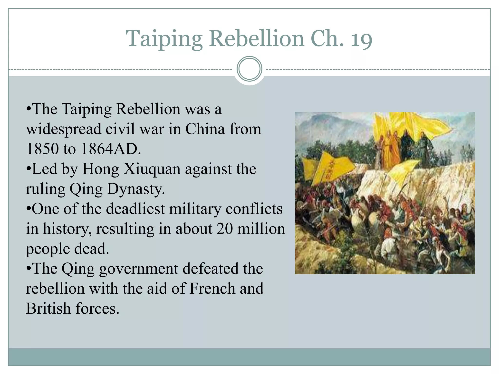 Shift in Great Britain from using animals and manual labor to machine-based manufacturing.Industrialization in America Ch. 18Shift from using horse power to water power, though industrialization was limited to New England.