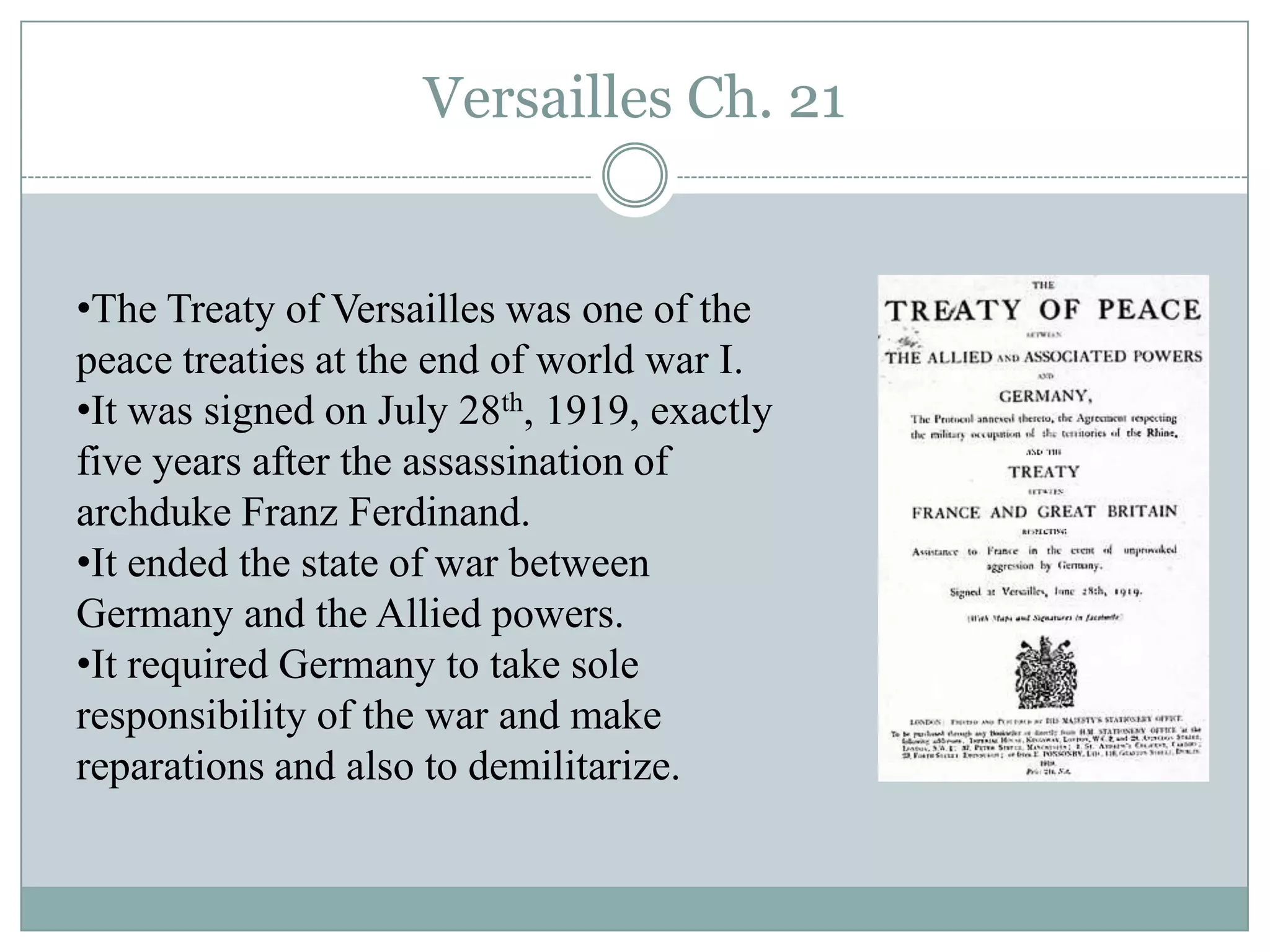 The Bolsheviks overthrew the provisional government and signed the Treaty of Brest-Litovsk with Germany in March 1918.Opium wars Ch. 19Also known as the Anglo-Chinese Wars.