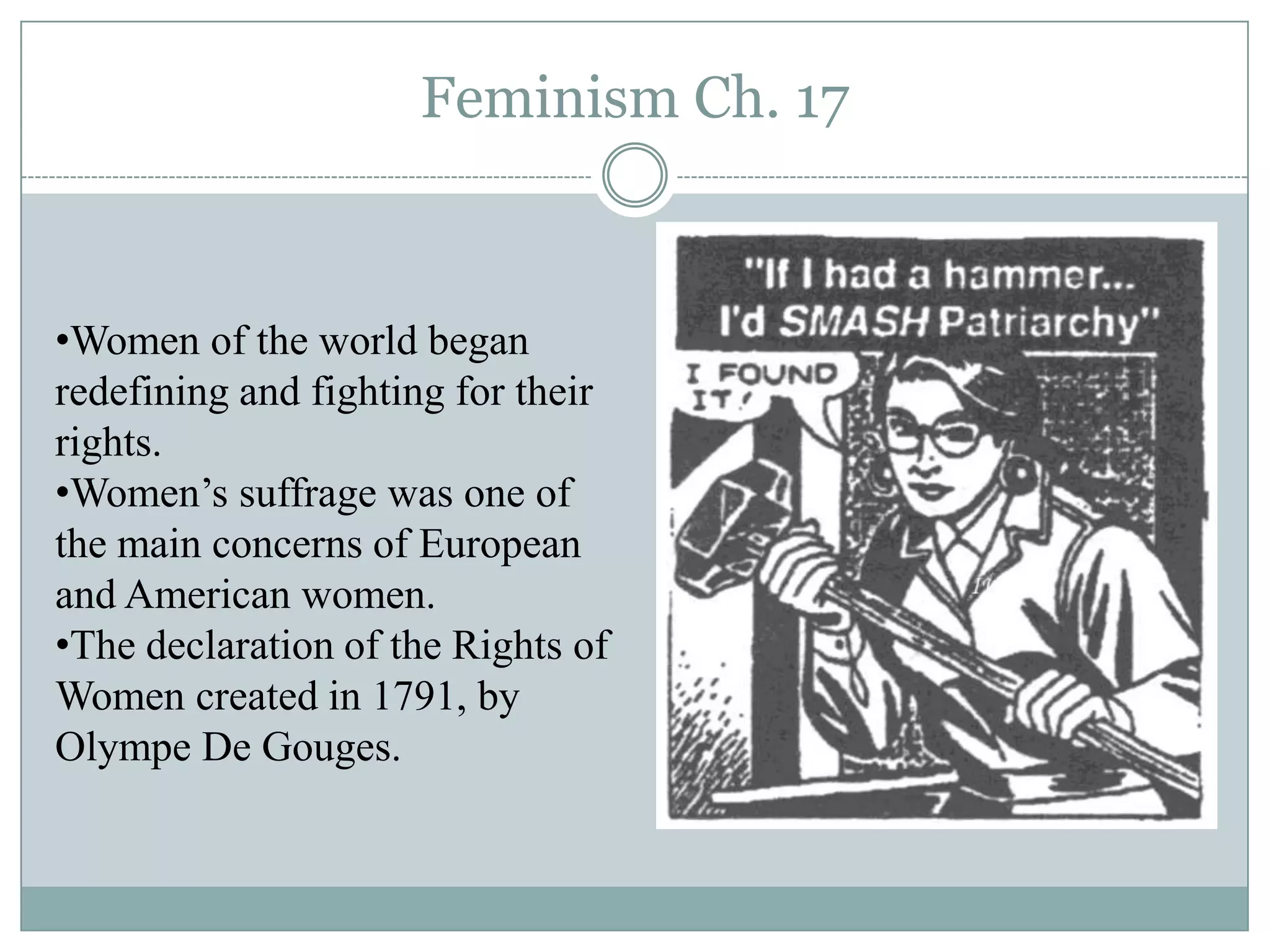Became a benchmark for other revolutions to come in other countries.Slavery Abolished Ch. 17Slavery was judged morally wrong and violating human rights according to Enlightenment thinkers.