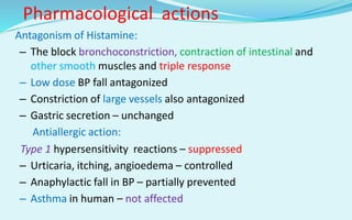 Histamine and antihistamine drugs | PPTX