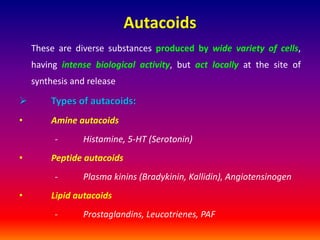 Histamine & antihistaminics | PPTX