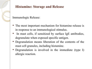 Histamine Storage histamines.pptxxxxxxxxxxxxxxxxxxxxxxxxxxxxxxxxxxxxxxxx | PPTX
