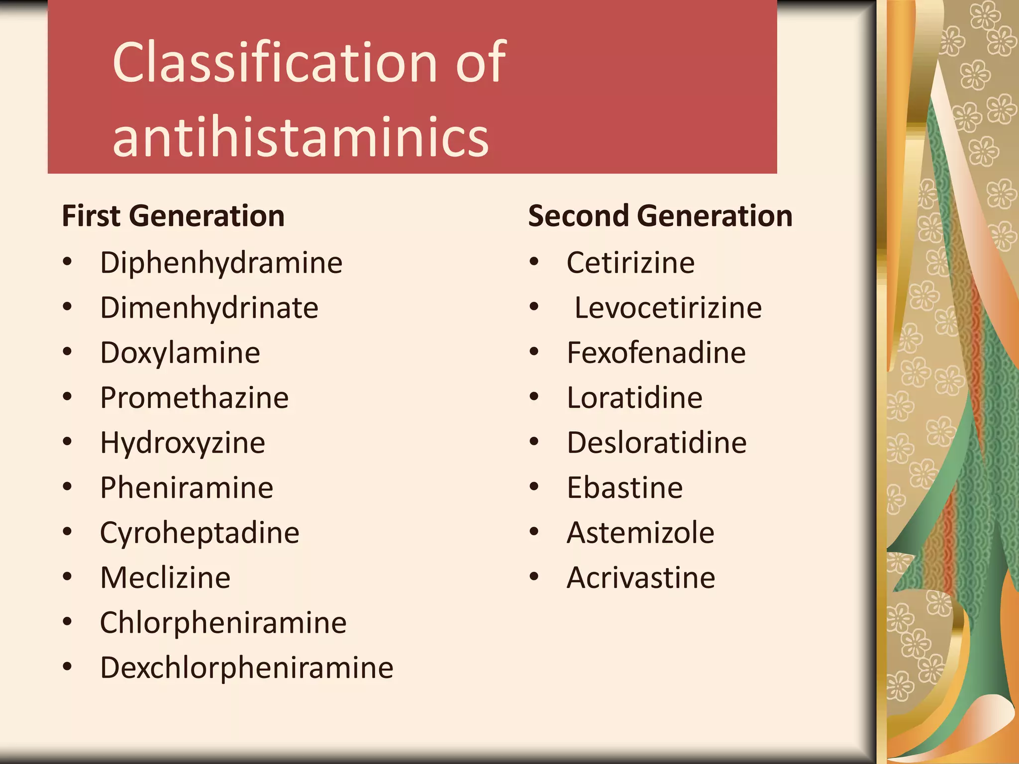 Histamines And Antihistamines Mbbs PPTX Histamines And Antihistamines Mbbs PPTX