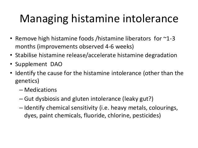 Histamine Food Chart