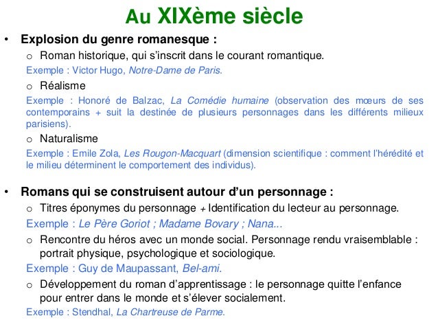 Dissertation le roman et ses personnage