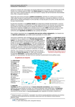 Historia de España (2º Bachillerato)
TRANSICIÓN Y DEMOCRACIA.
10 http://javier2pm.blogspot.com.es
3.3 Los socialistas de n...
