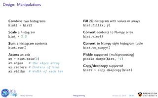 PyHEP 2019: Python Histogramming Packages | PPT