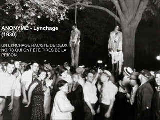 ANONYME - Lynchage (1930) UN LYNCHAGE RACISTE DE DEUX NOIRS QUI ONT ÉTÉ TIRÉS DE LA PRISON. 