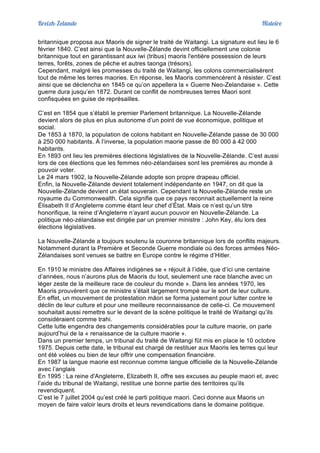 Histoire de la NouvelleZélande Réponse PDF