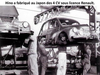 Hino a fabriqué au Japon des 4 CV sous licence Renault.
 