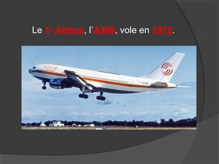 Le 1er
Airbus, l’A300, vole en 1972.
 