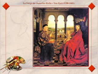 La Vierge du chancelier Rolin – Van Eyck (1390-1441).
 