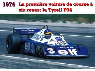 1976 La première voiture de course à
six roues: la Tyrell P34

 