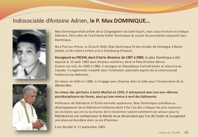 photo Max Dominique Haiti histoire du pscsm