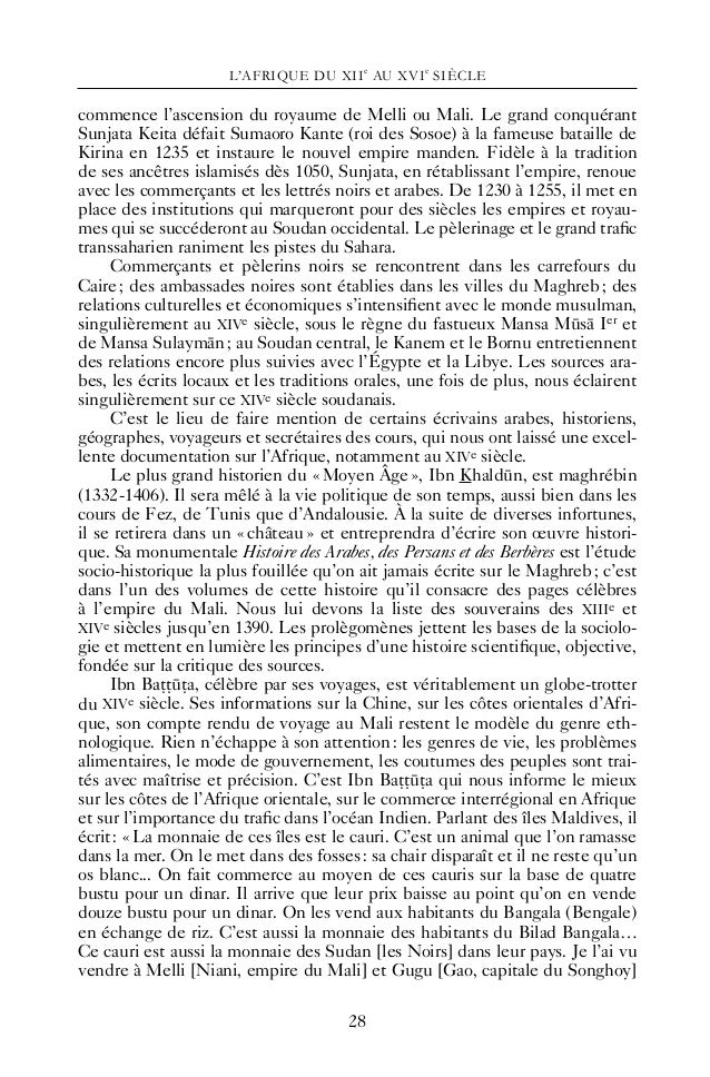 Histoire Generale De L Afrique Du Xi Au Xvi Siecle Iv Histoire Generale De L Afrique Du Xi Au Xvi Siecle Iv