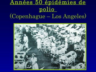 Années 50 épidémies de polio  (Copenhague – Los Angeles) 