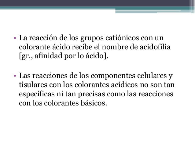 fundamentos químicos de la tincion