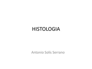 HISTOLOGIA Antonio Solís Serrano 